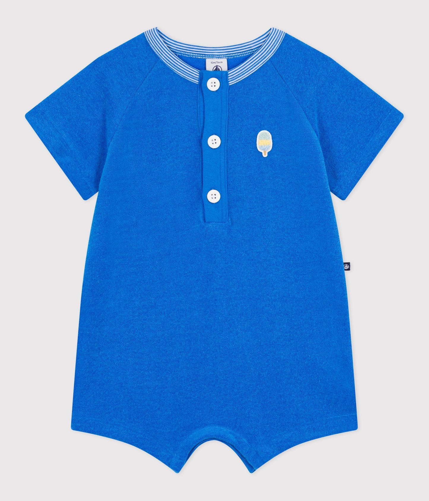 Bomuldsjumpsuit til baby - Blå/Delphinium