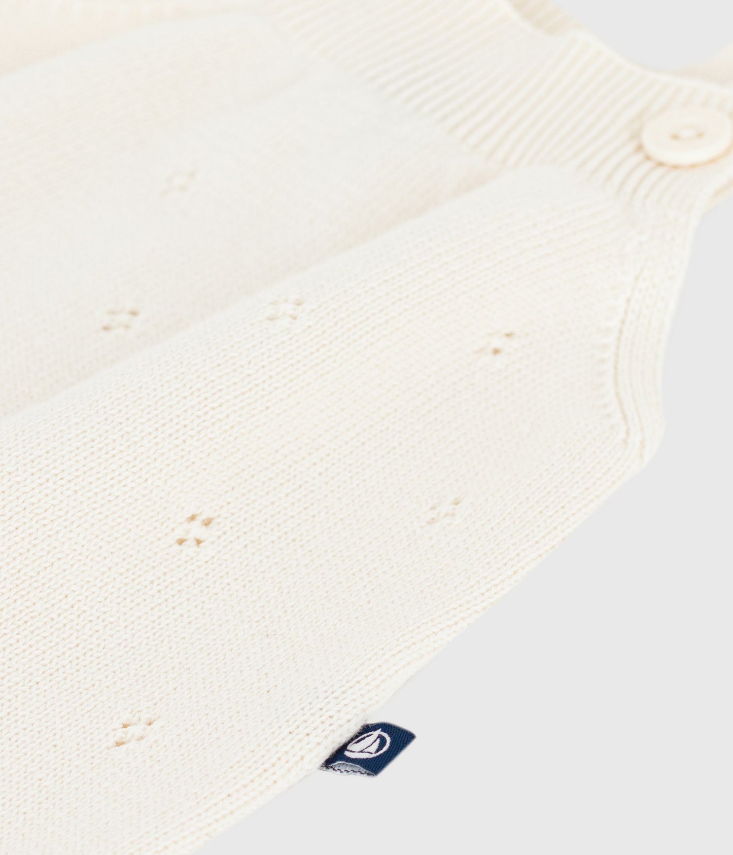 Åbenstrikket romper - Milk