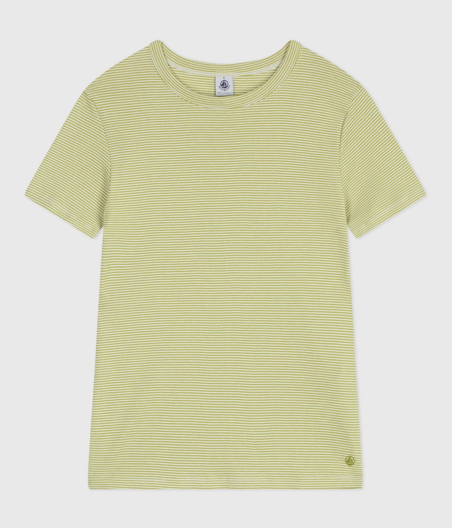 T-shirt til kvinder - Olivengrønne striber