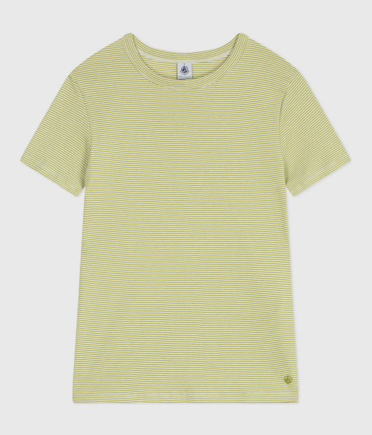 T-shirt til kvinder - Olivengrønne striber