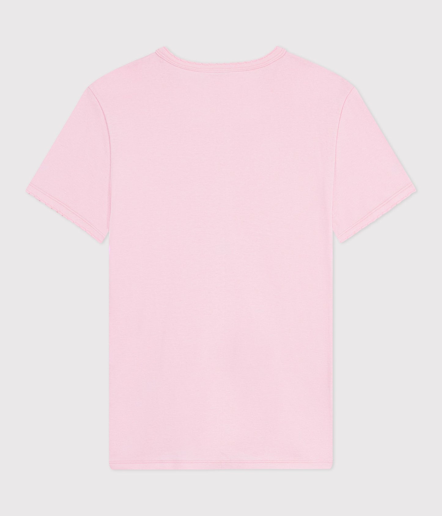 T-shirt med bølgekant til kvinder - Lyserød/Marquise