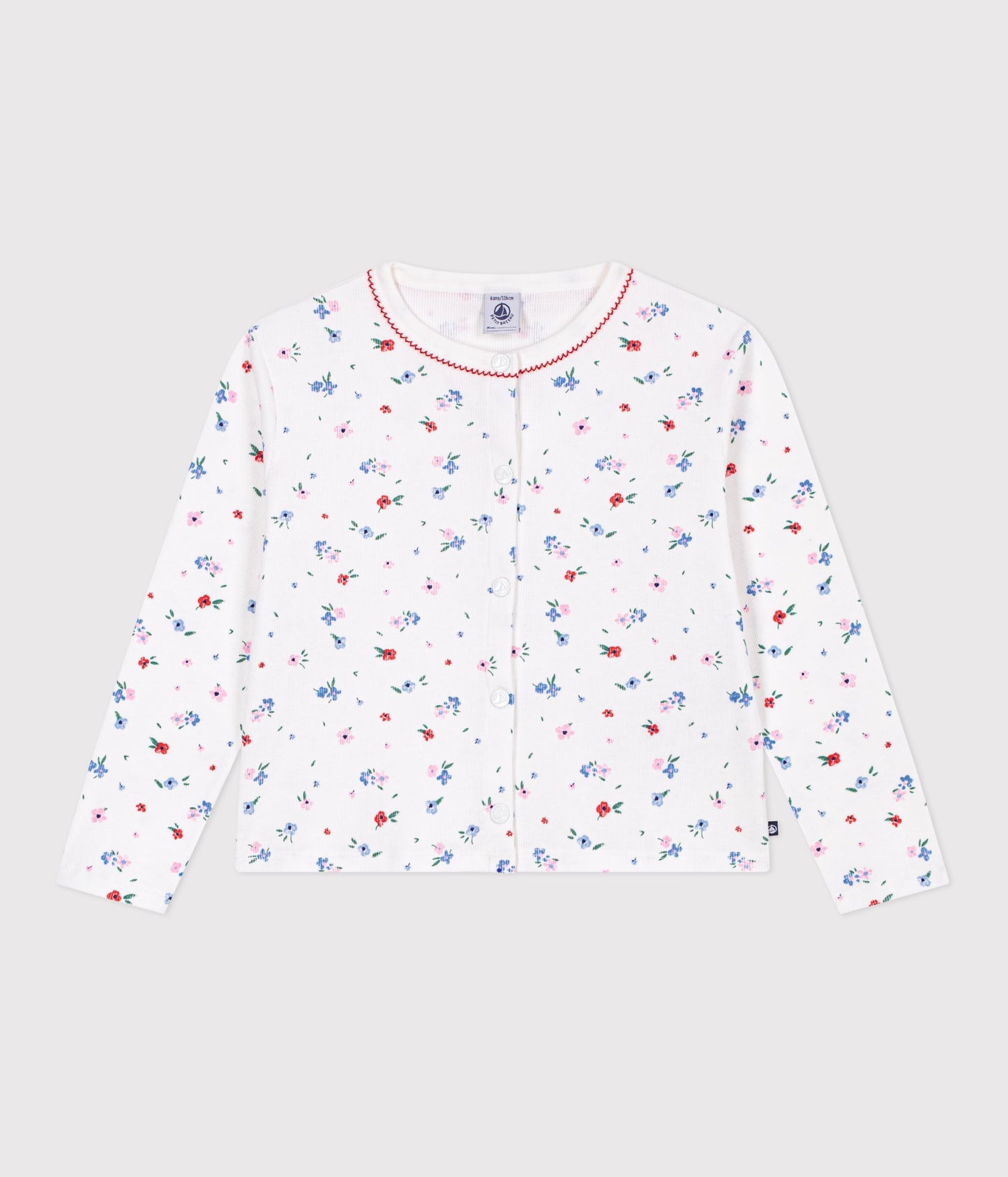 Cardigan med blomsterprint