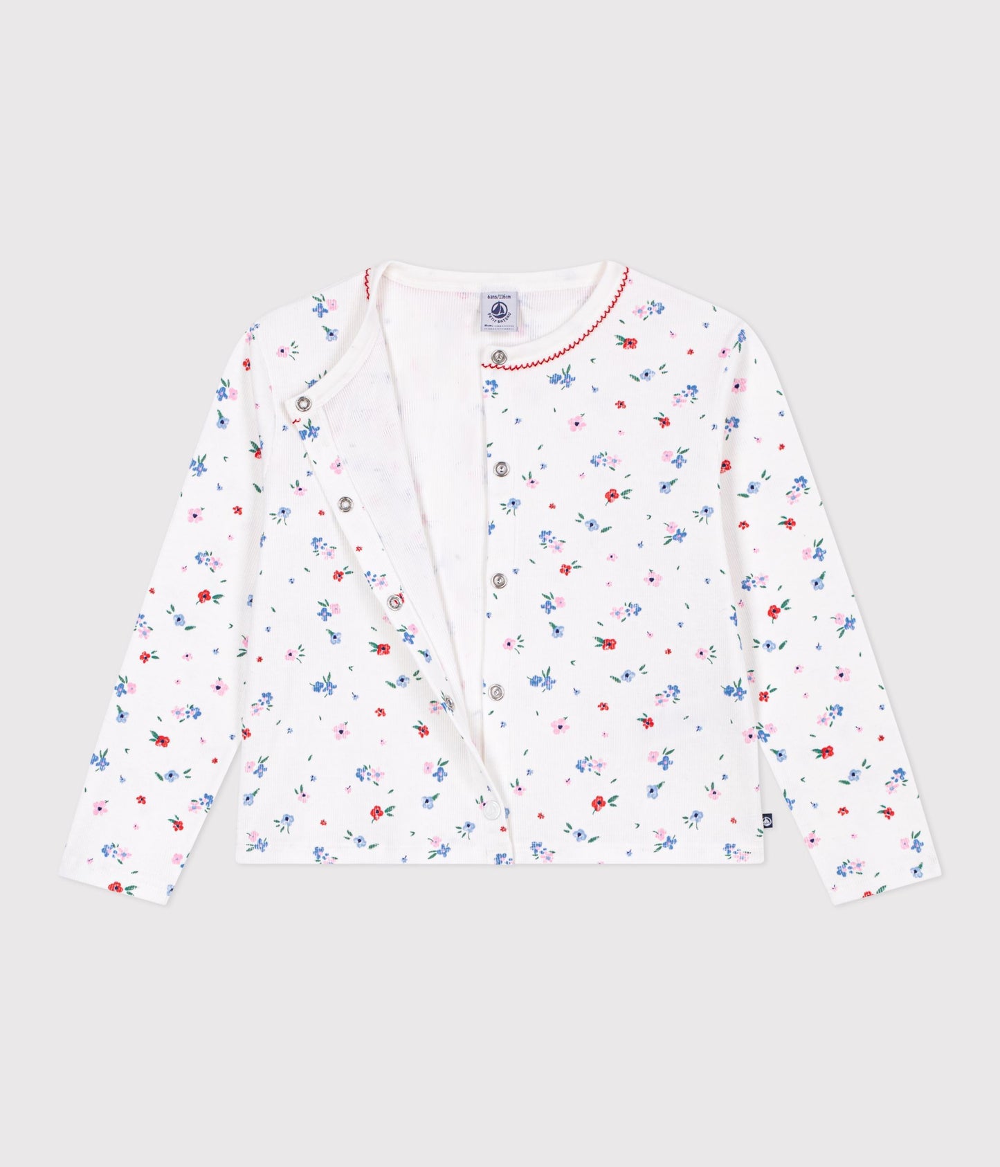 Cardigan med blomsterprint