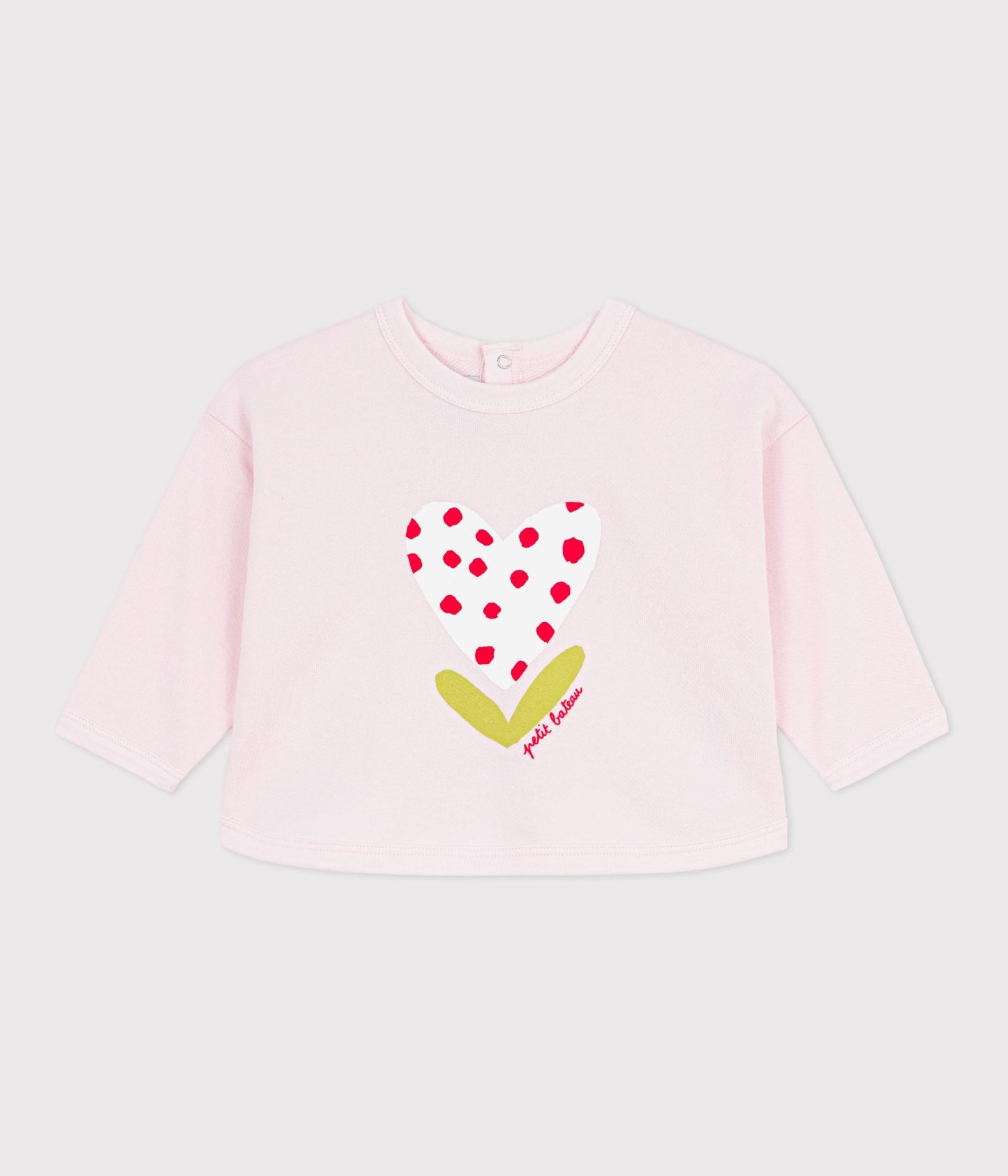 Sart lyserød bomuldssweatshirt til baby