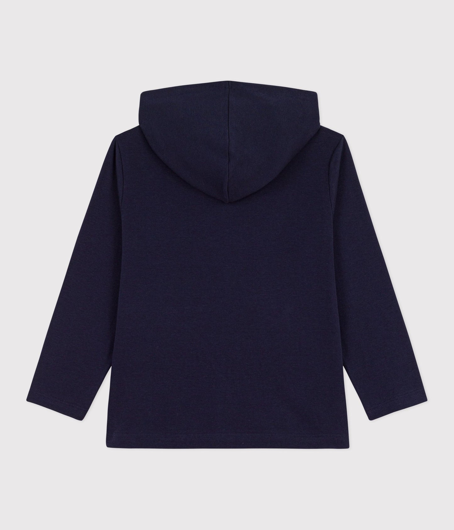 Sweatshirt med hætte og lynlås - smoking blue