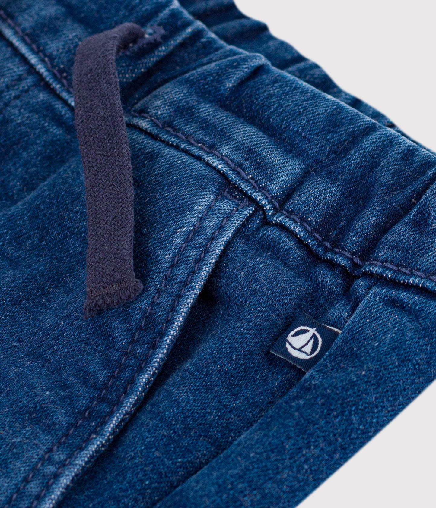 Denimbukser med elastik - Mørkeblå