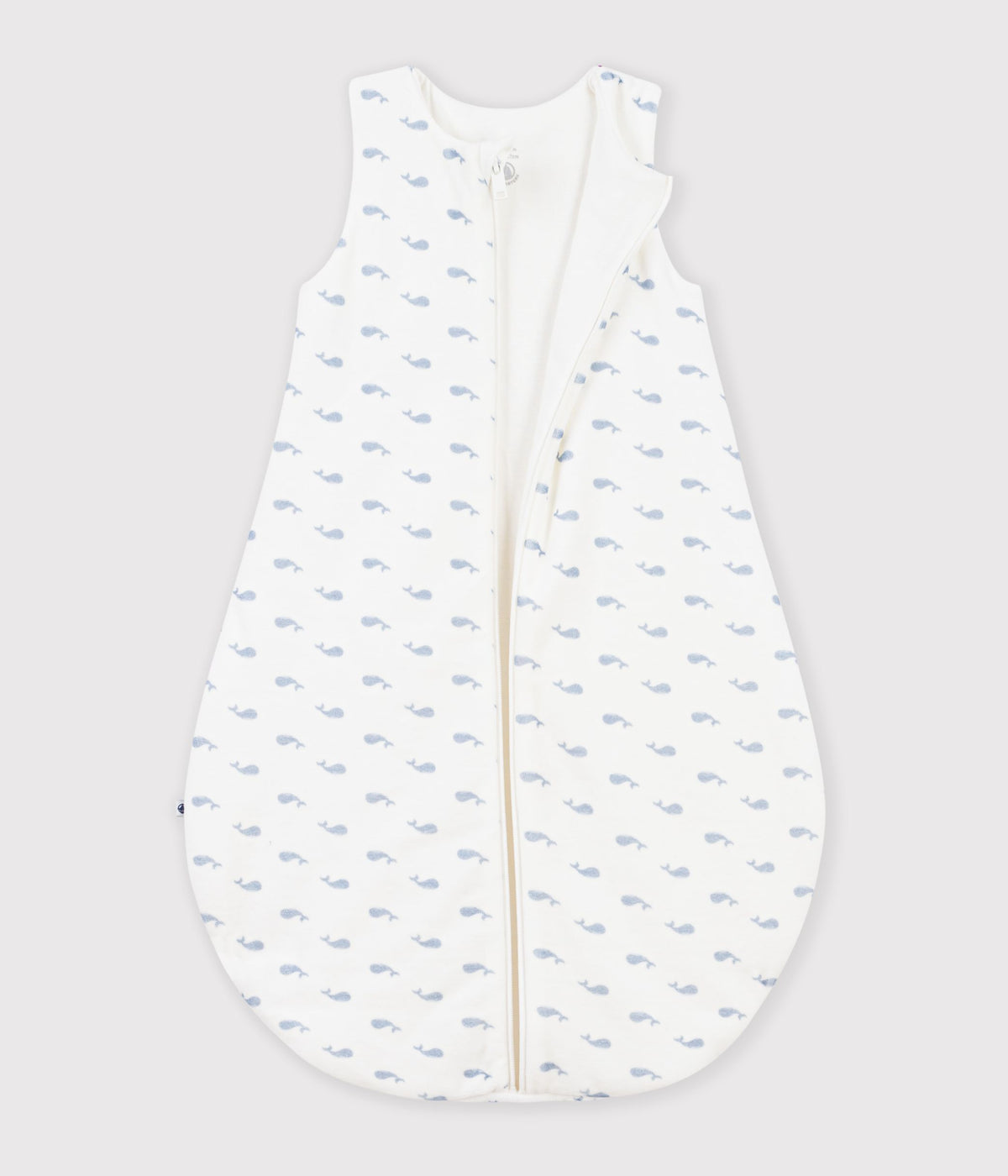 Sovepose til baby 3 TOG hvalprint - MARSHMALLOW/RIVIERA