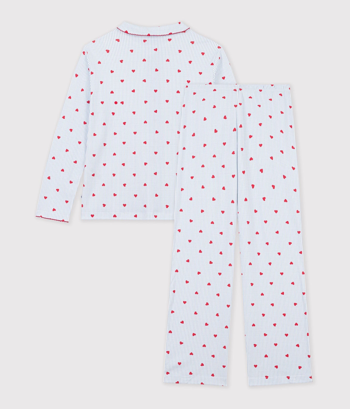 Pyjamas til kvinder/røde hjerter - MARSHMALLOW/MULTICO
