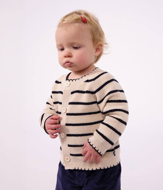 Cardigan med striber til baby - AVALANCHE/SMOKING