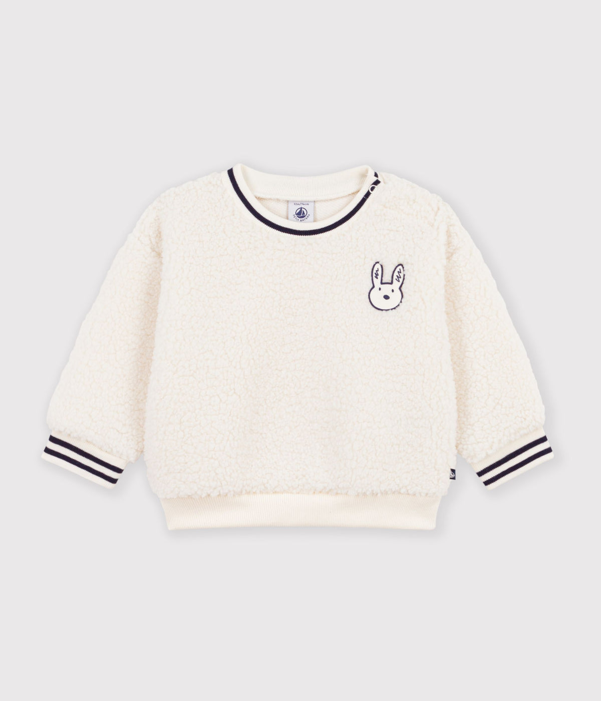 Sherpa sweatshirt til baby - Milk