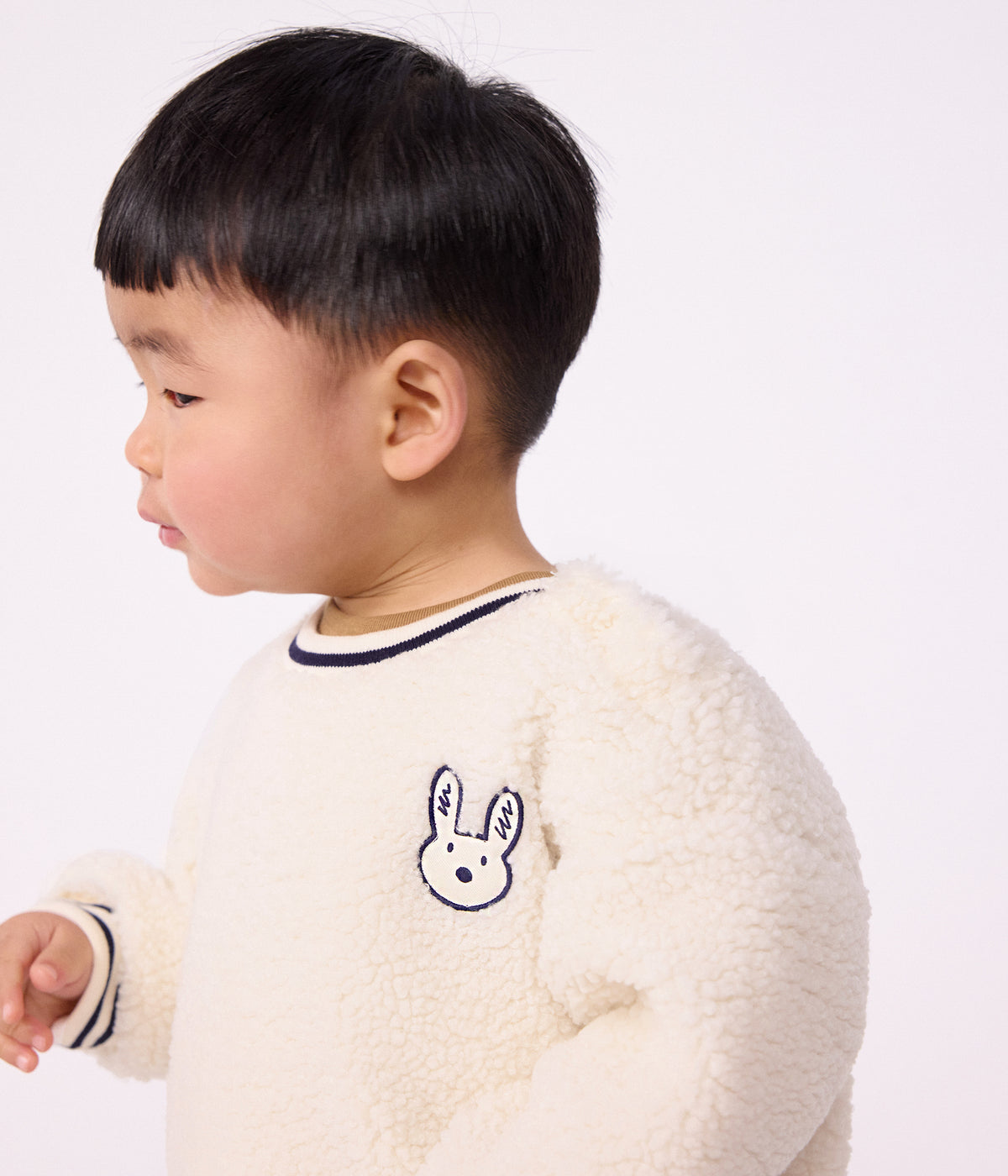 Sherpa sweatshirt til baby - Milk