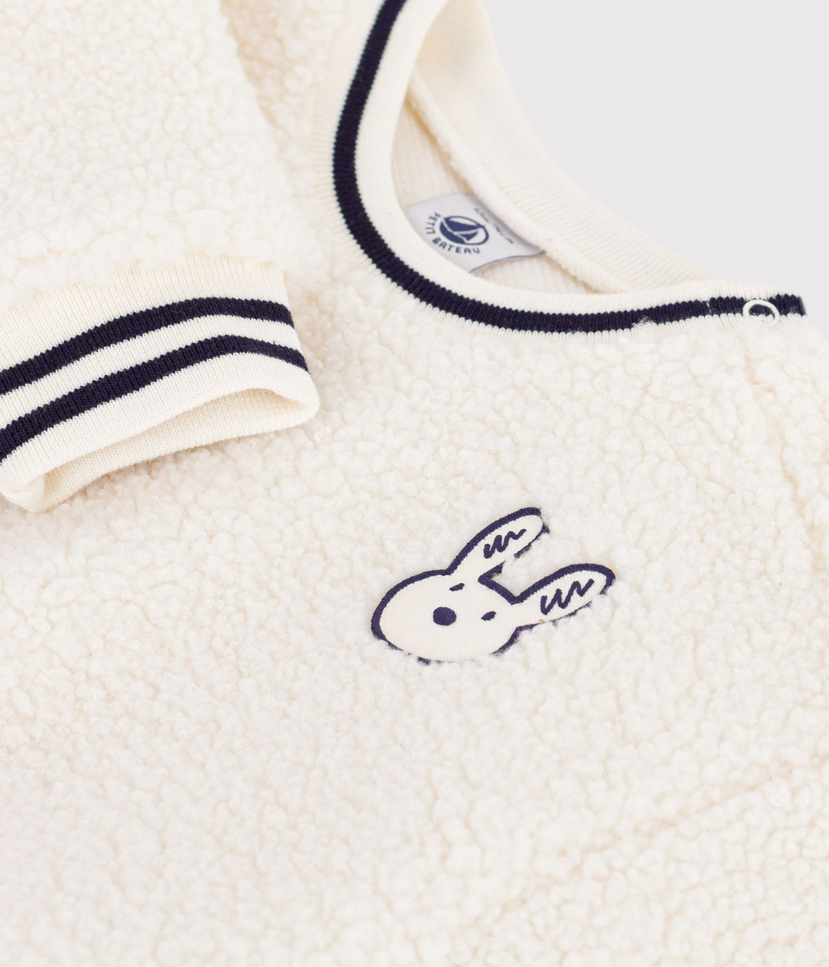 Sherpa sweatshirt til baby - Milk