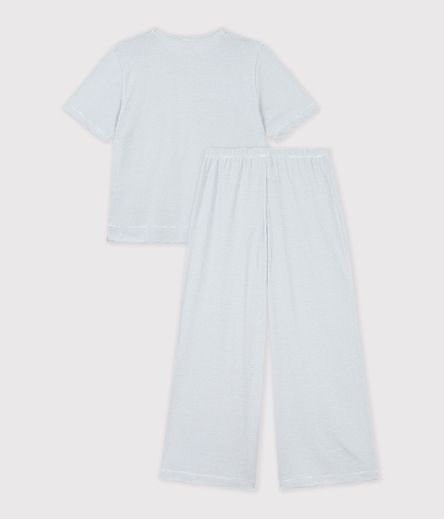 Pyjamas til kvinder - Sedumblue/Marshmallow strib