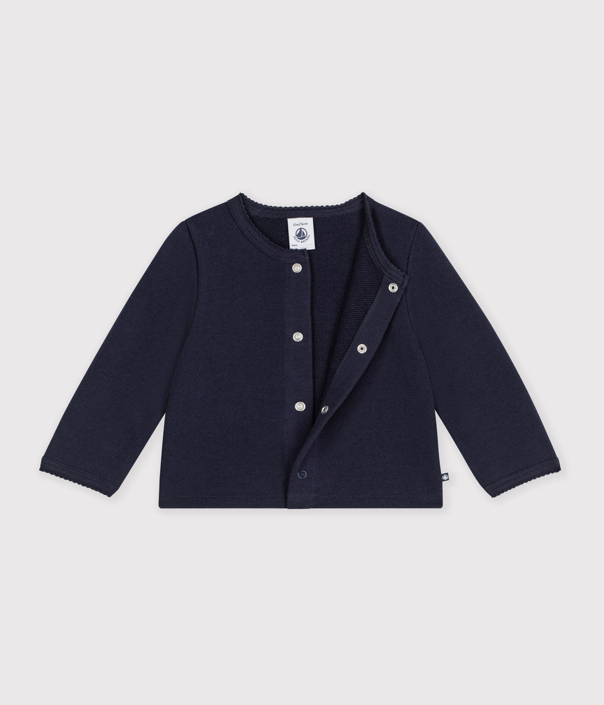 Cardigan med broderet hjerte til baby - smoking