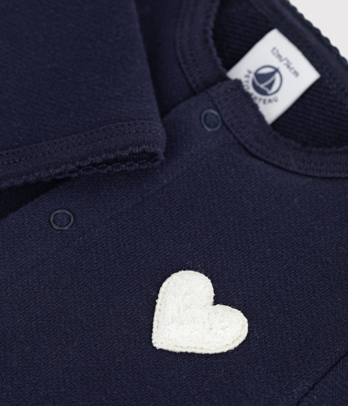 Cardigan med broderet hjerte til baby - smoking
