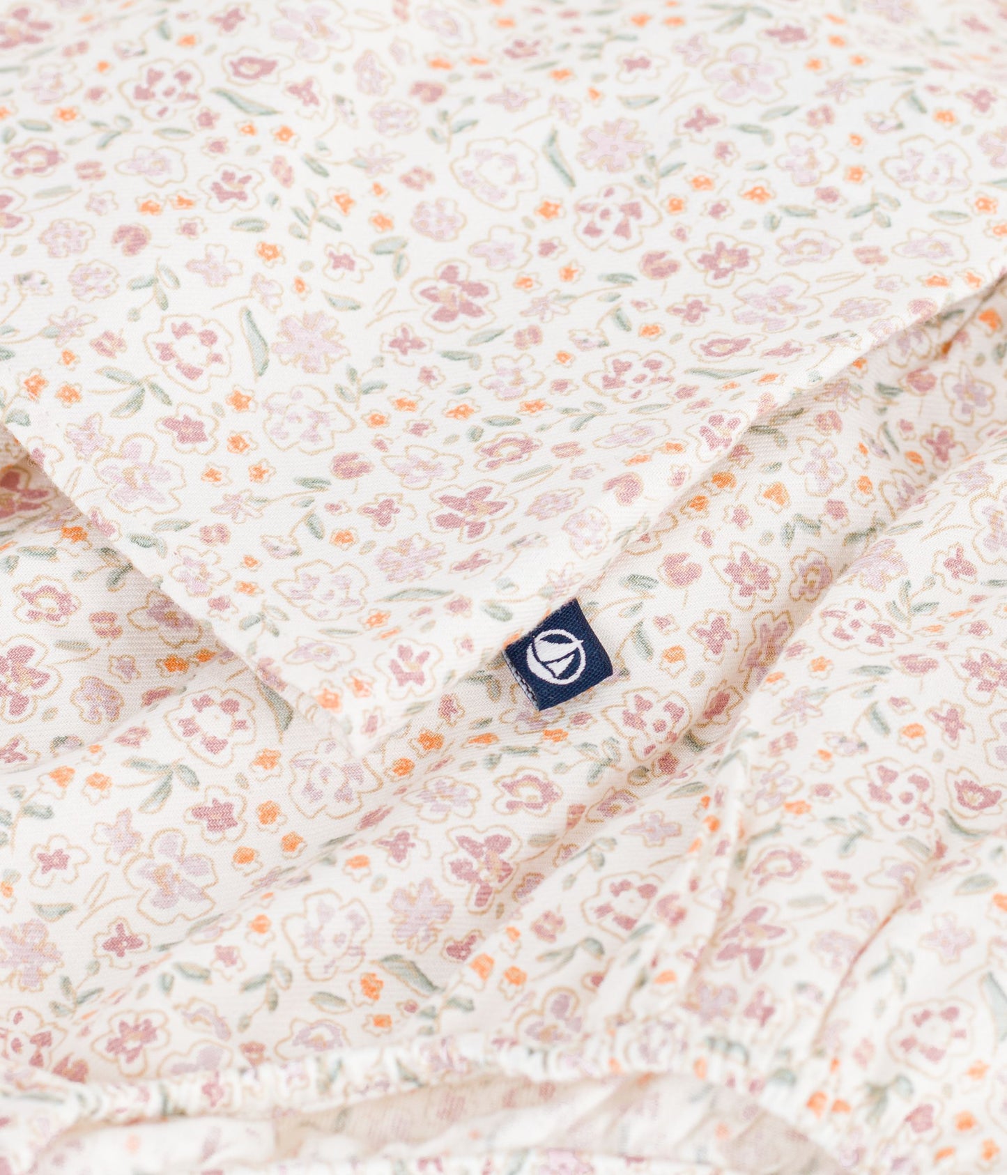 Floral printet kjole med bloomers - Milk/Multico