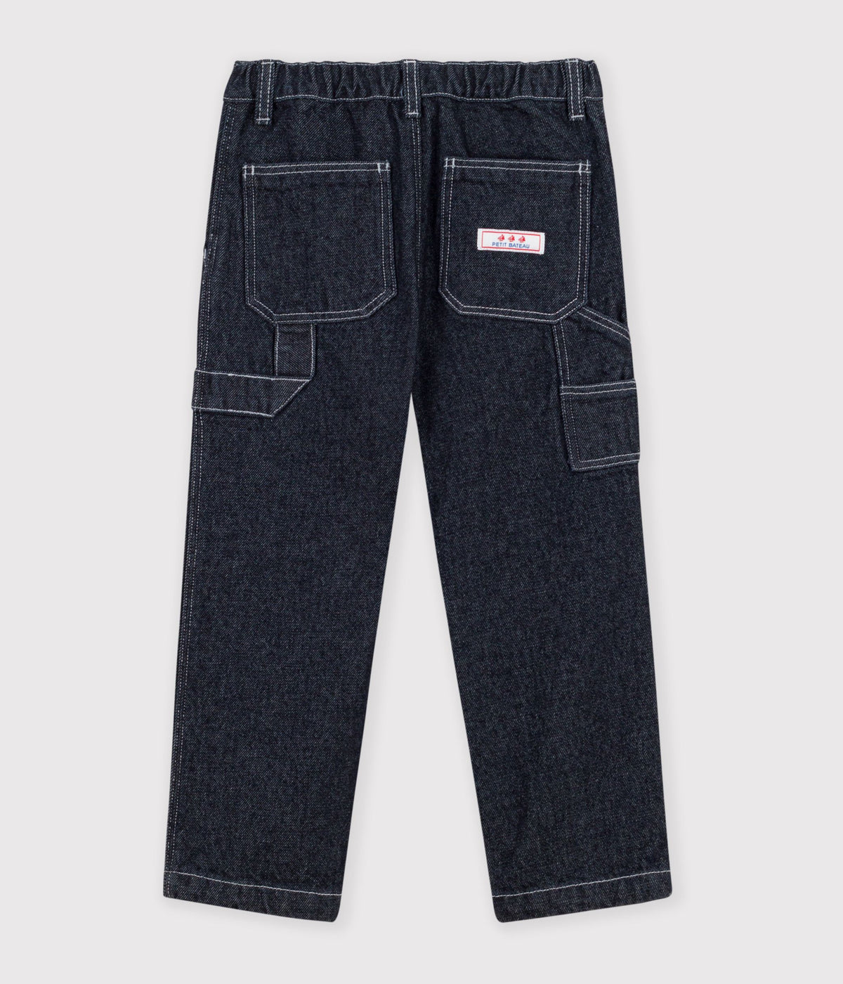 Carpenter-style denimbukser til børn - DENIM BRUT FONCE