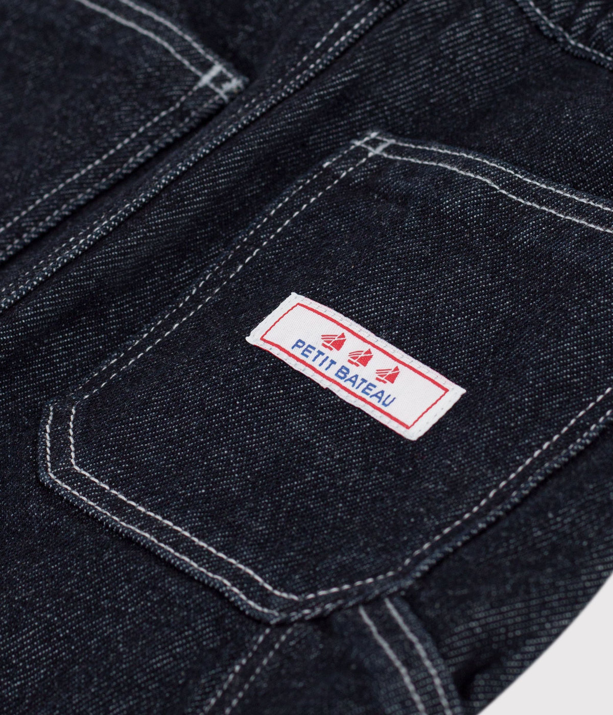 Carpenter-style denimbukser til børn - DENIM BRUT FONCE