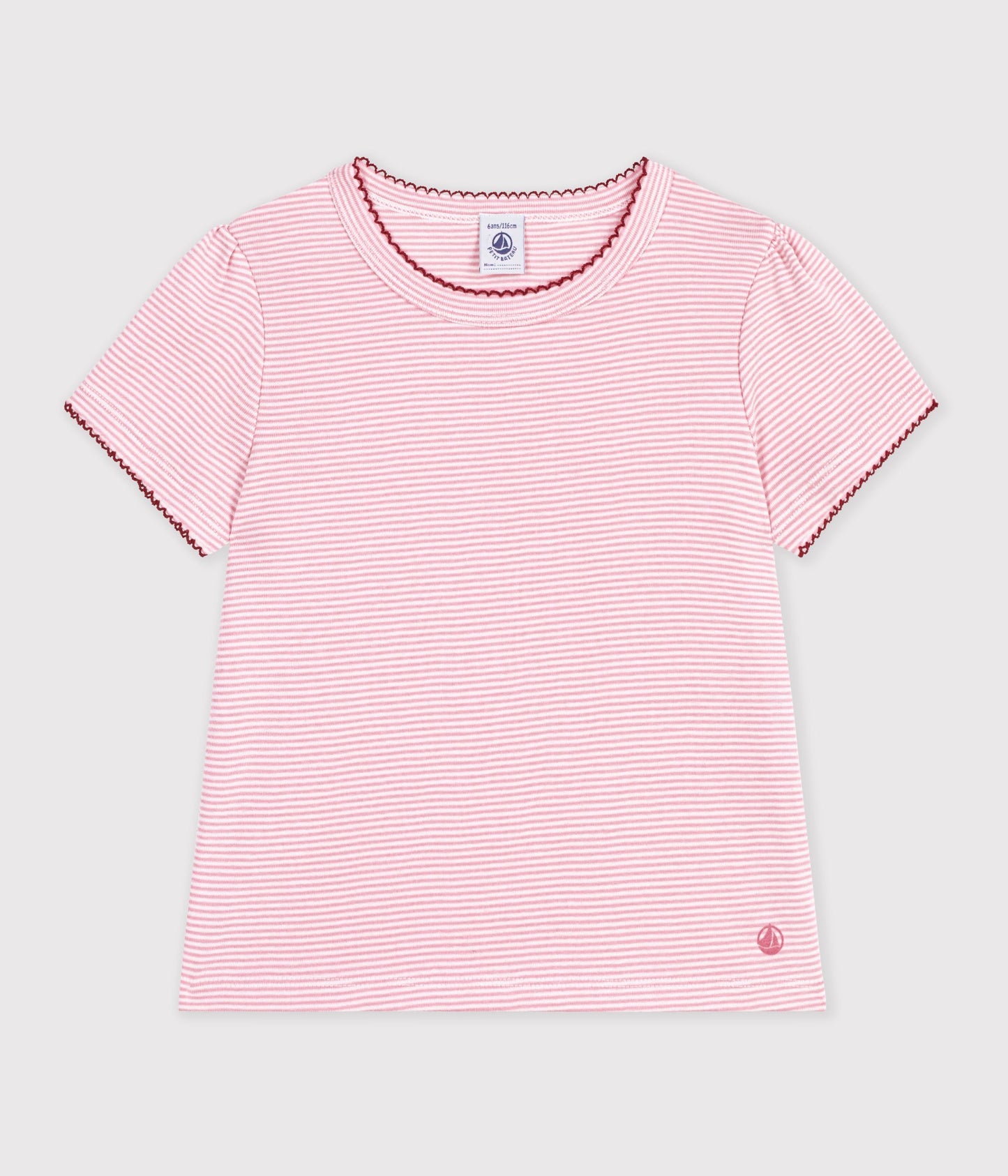 Milleraies stribet t-shirt - Charmi lyserød