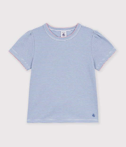 Milleraies stribet t-shirt - Riviera blå