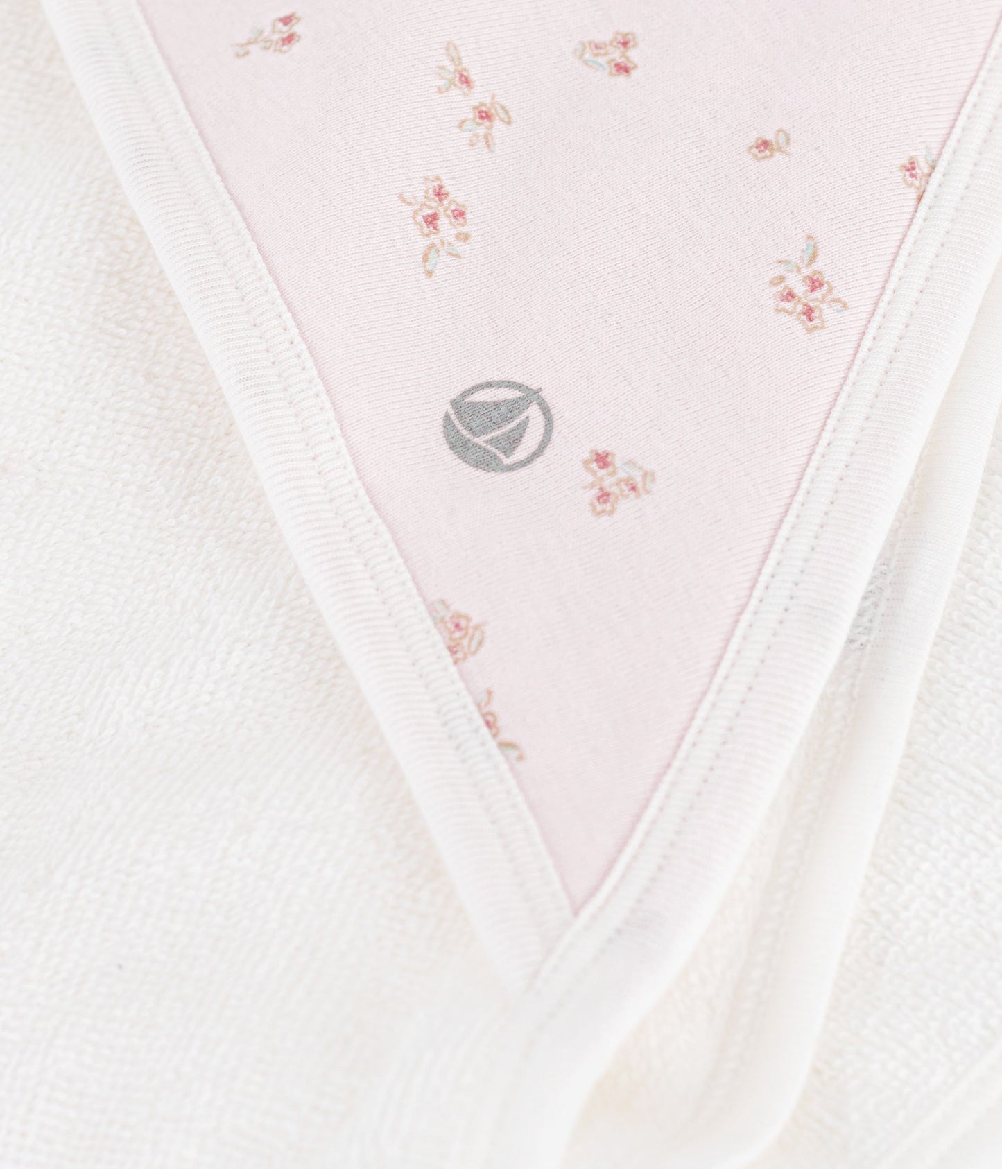 Baby badehåndklæde - barely lyserød/blomster