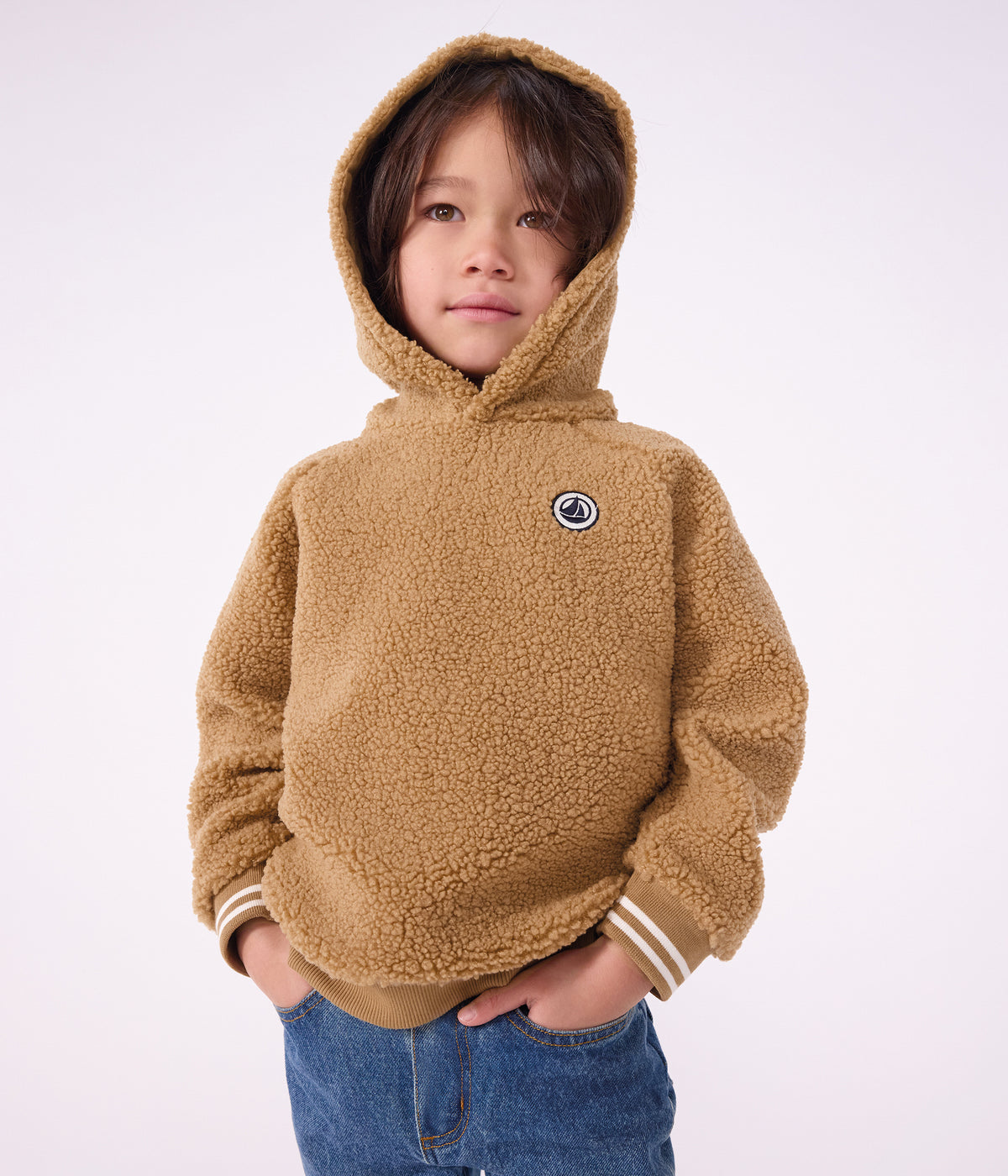 Sherpa sweatshirt til børn - Latte