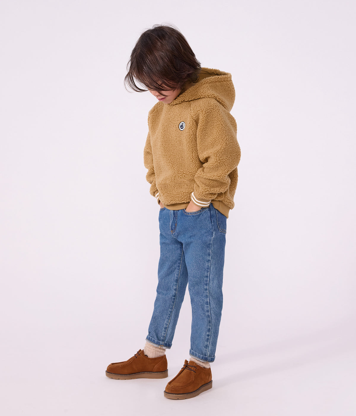 Sherpa sweatshirt til børn - Latte