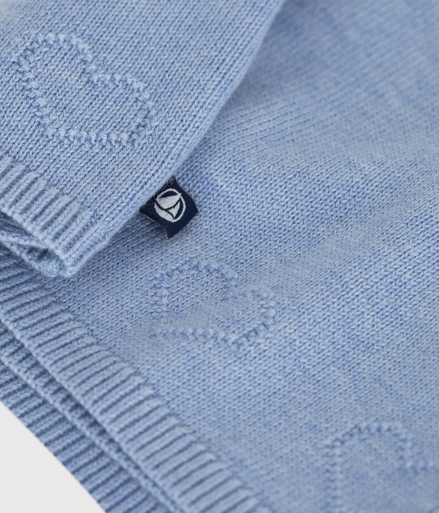 Wrapover cardigan i uld og bomuld - polaire