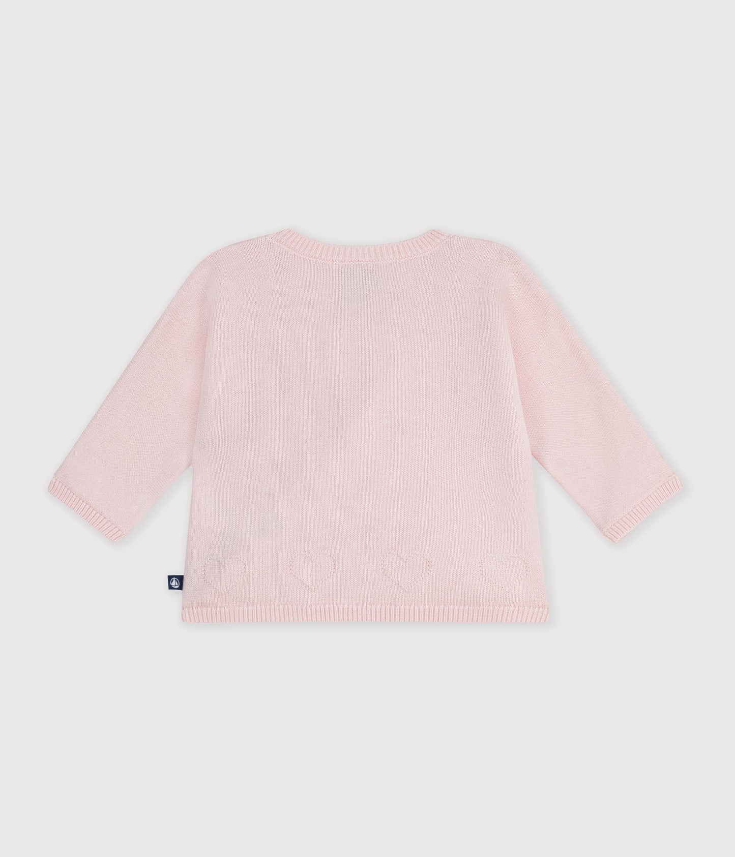 Wrapover cardigan i uld og bomuld - barely