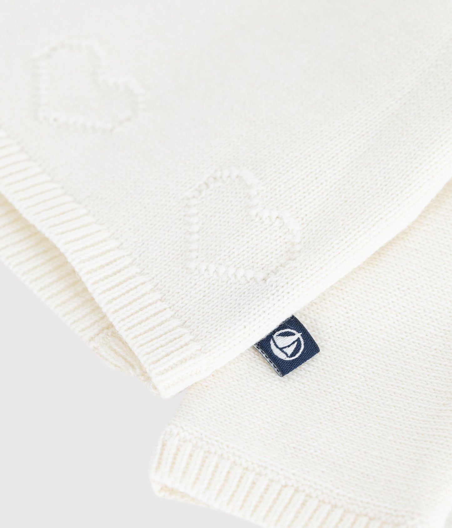 Wrapover cardigan i uld og bomuld - MARSHMALLOW