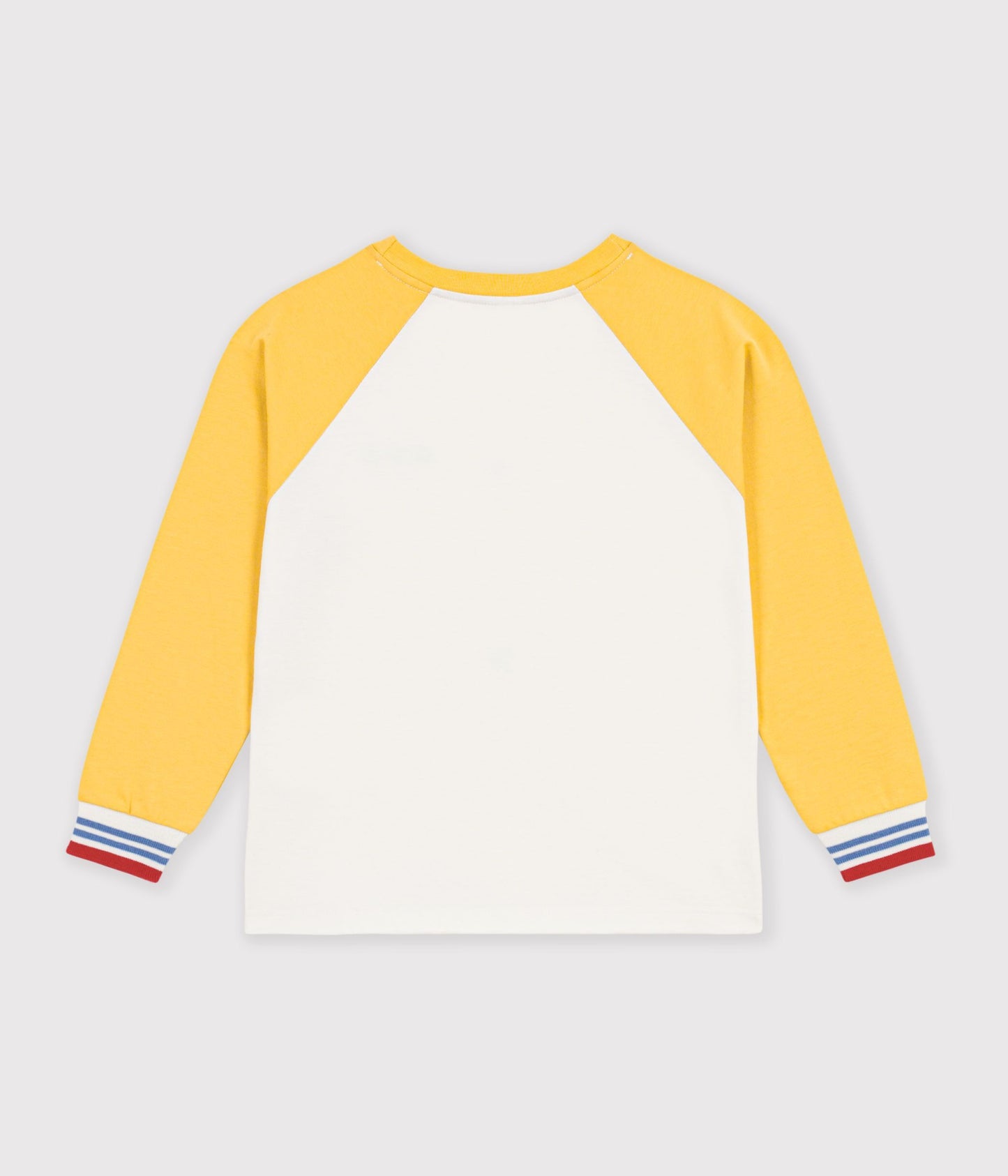 Langærmet t-shirt med gule ærmer - Milk/gul