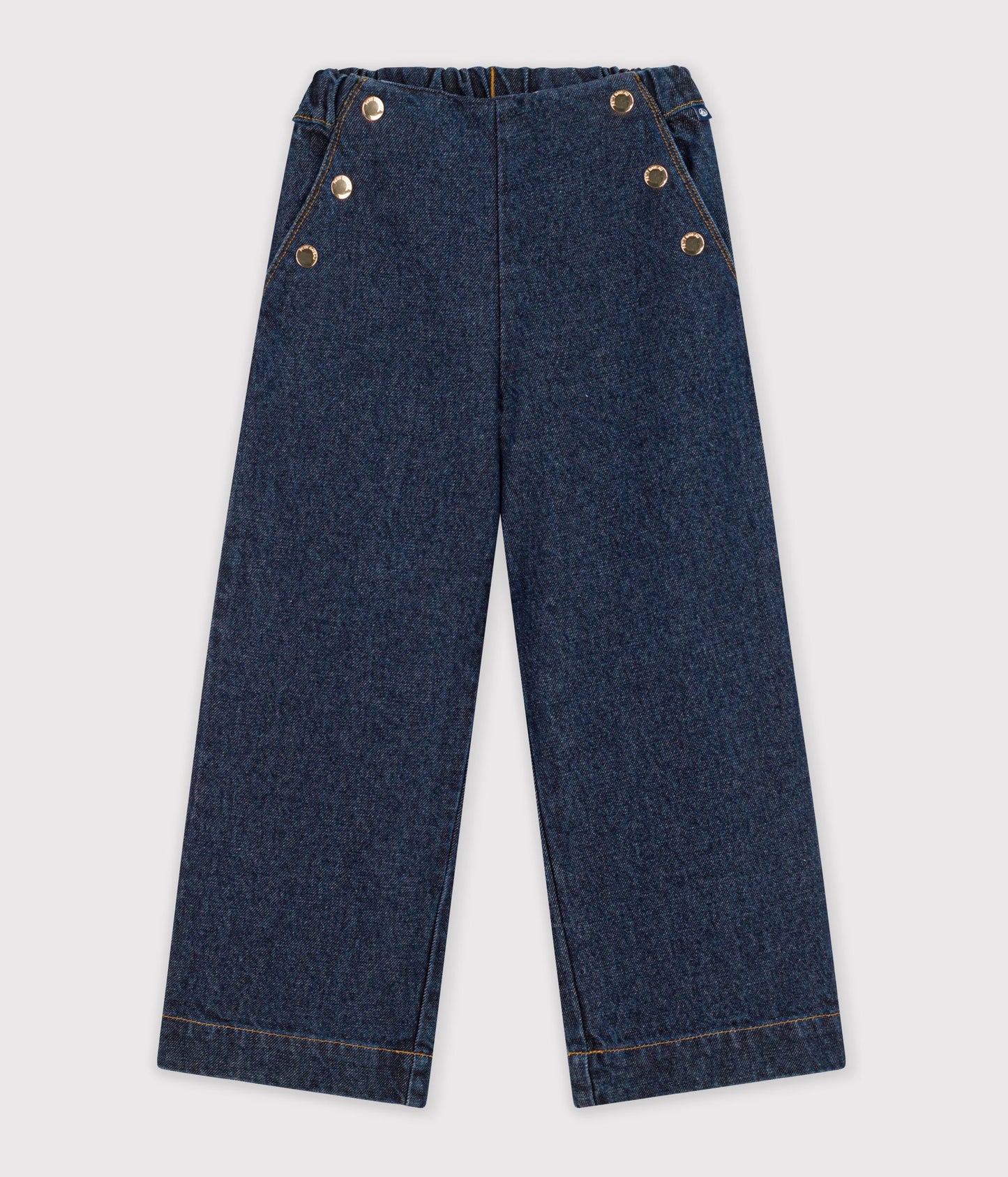 Denimbukser med brede ben og pynteknapper - Denim Brut