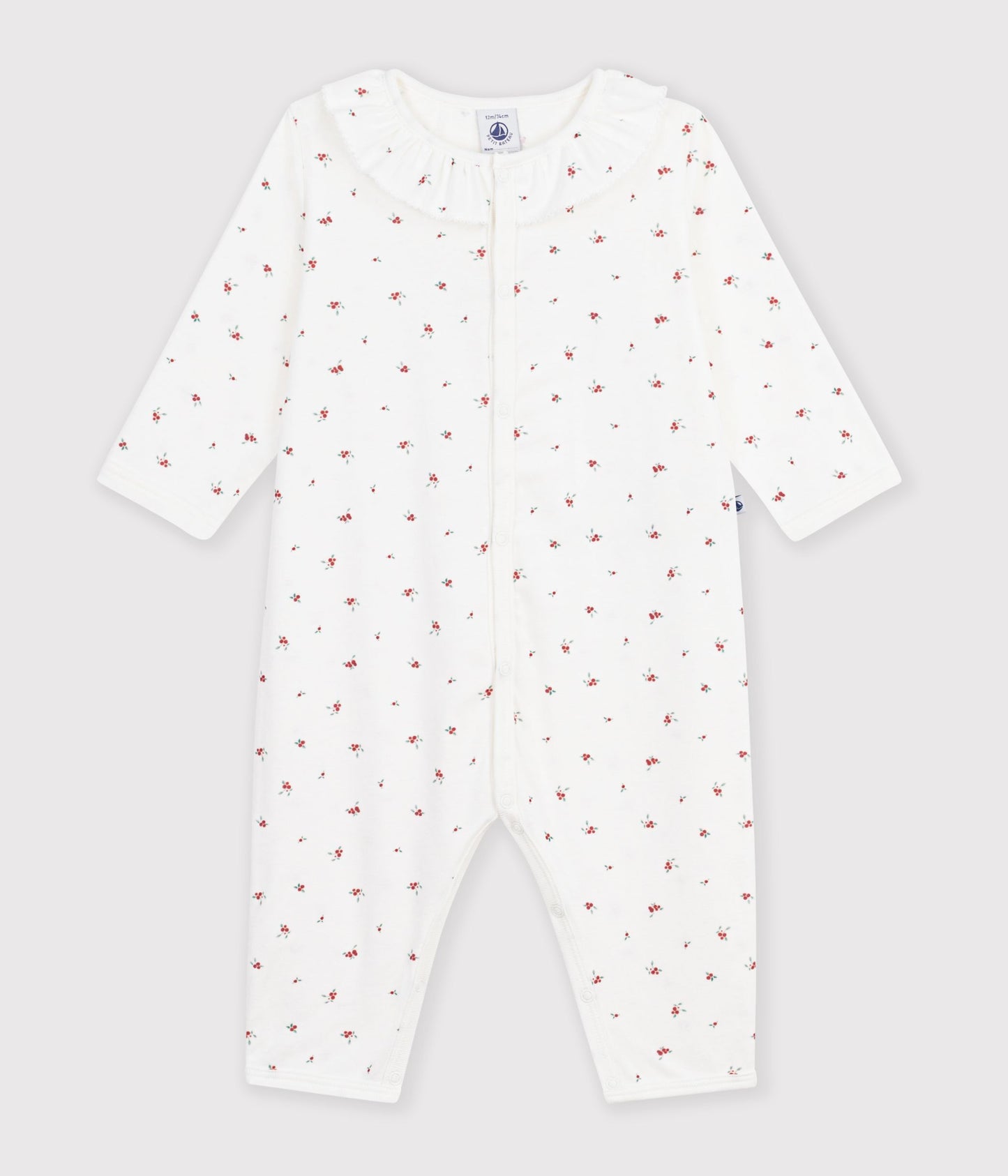 Pyjamas uden fødder - Marshmallow/Floral