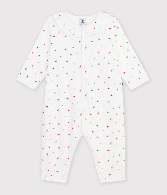 Pyjamas uden fødder - Marshmallow/Floral