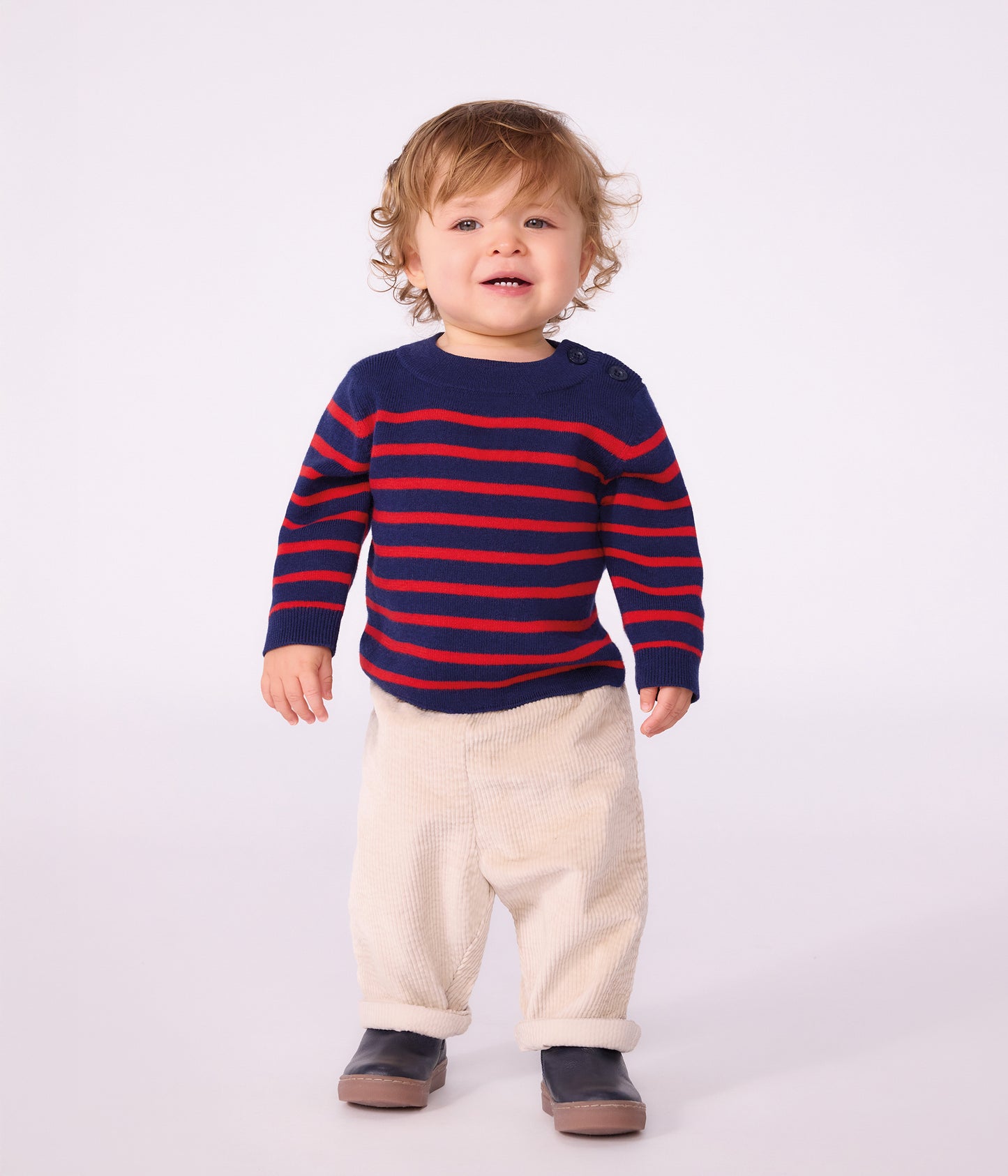 Fløjlsbukser til baby - Gesso beige