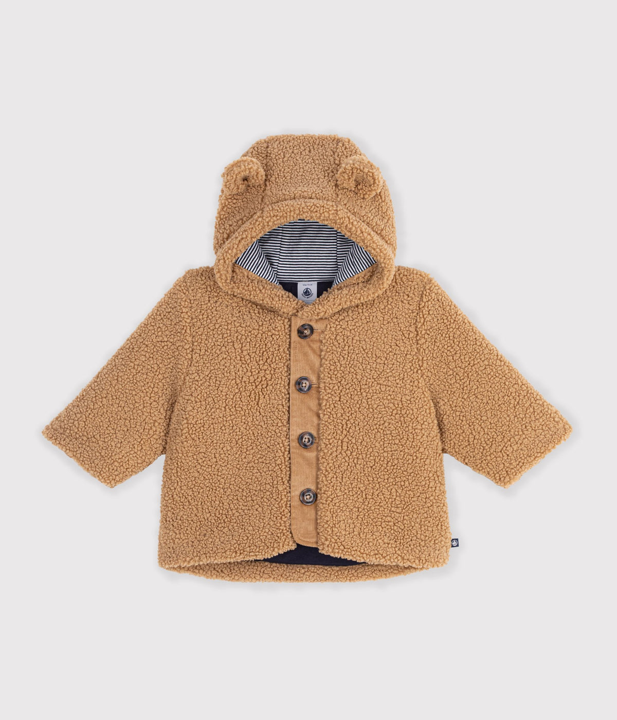 Sherpa jakke til baby - Latte