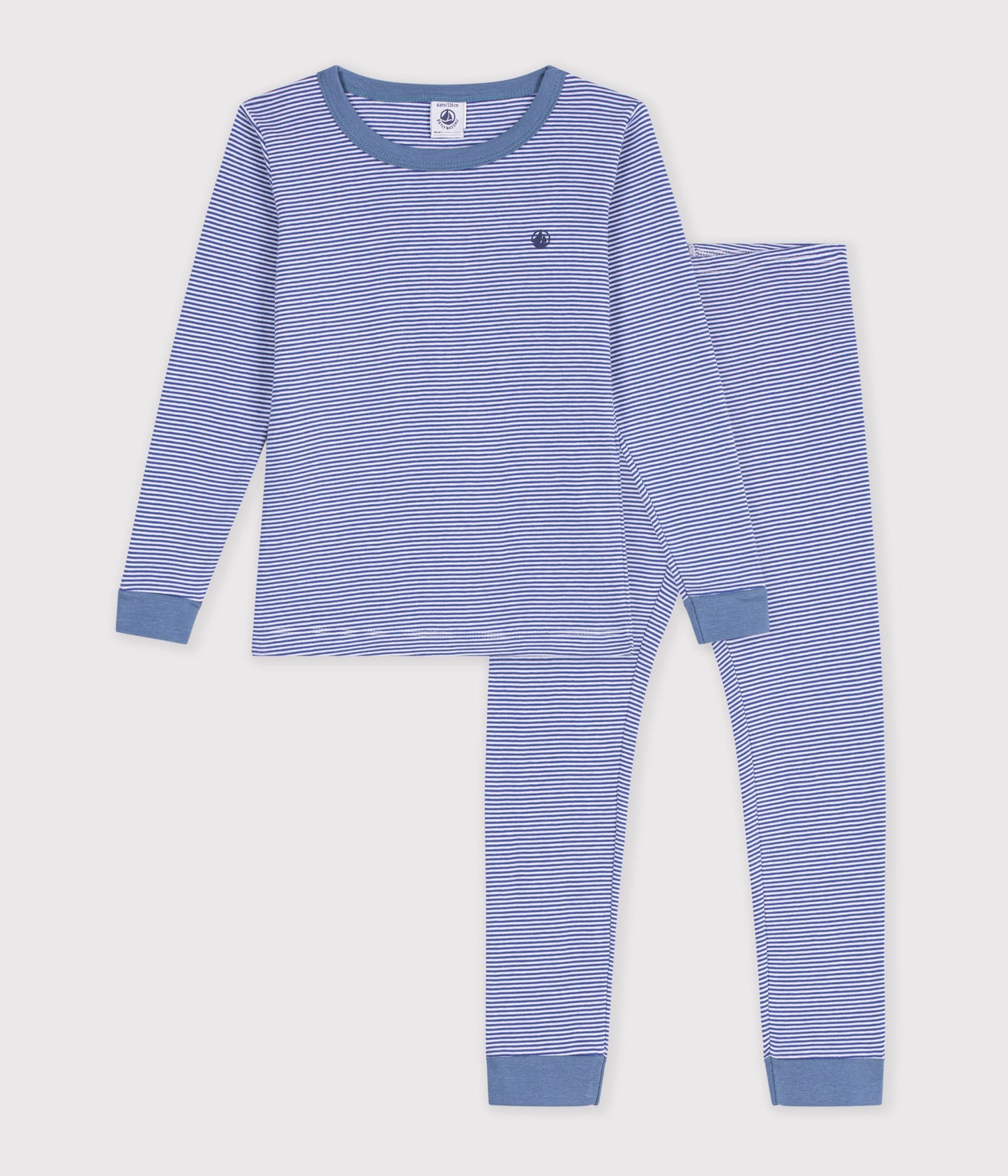 Pyjamas i bomuld - Ultramarine/Marshmallow