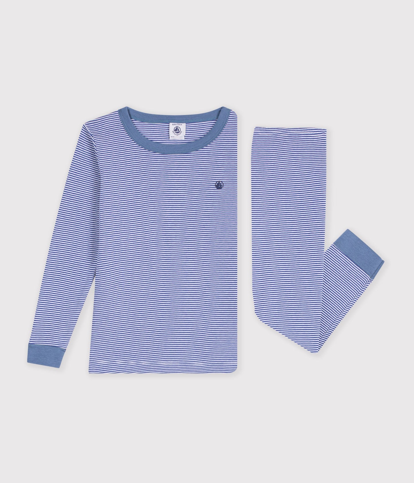 Pyjamas i bomuld - Ultramarine/Marshmallow