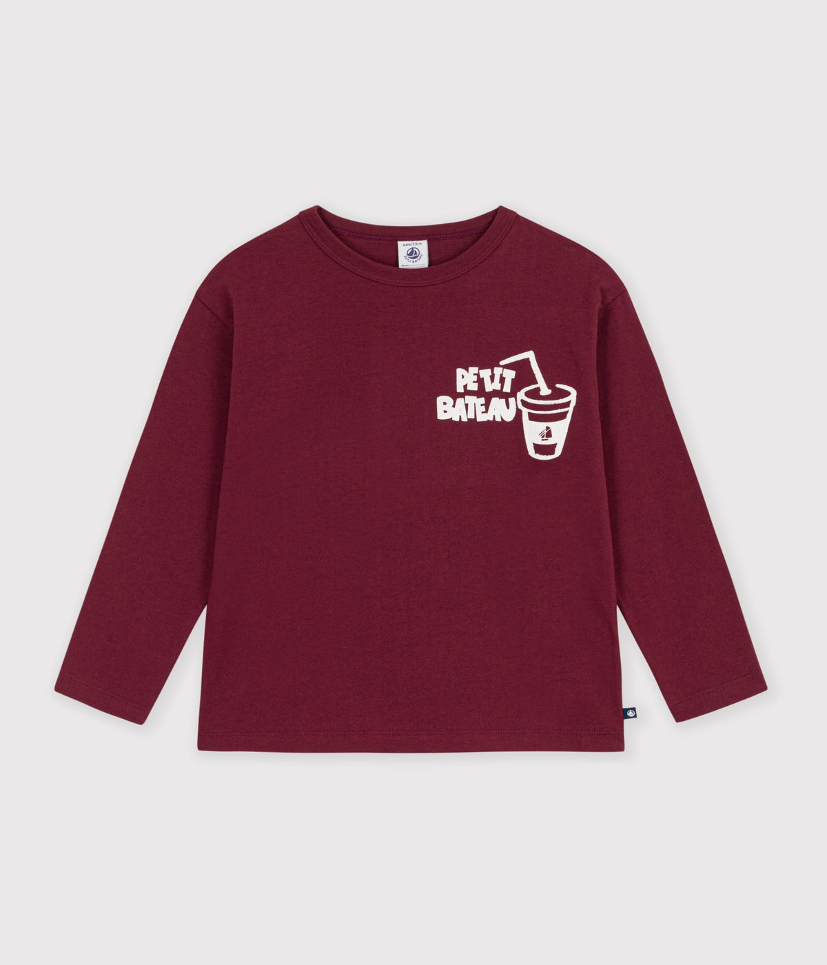 Langærmet t-shirt til drenge med print - Truffe