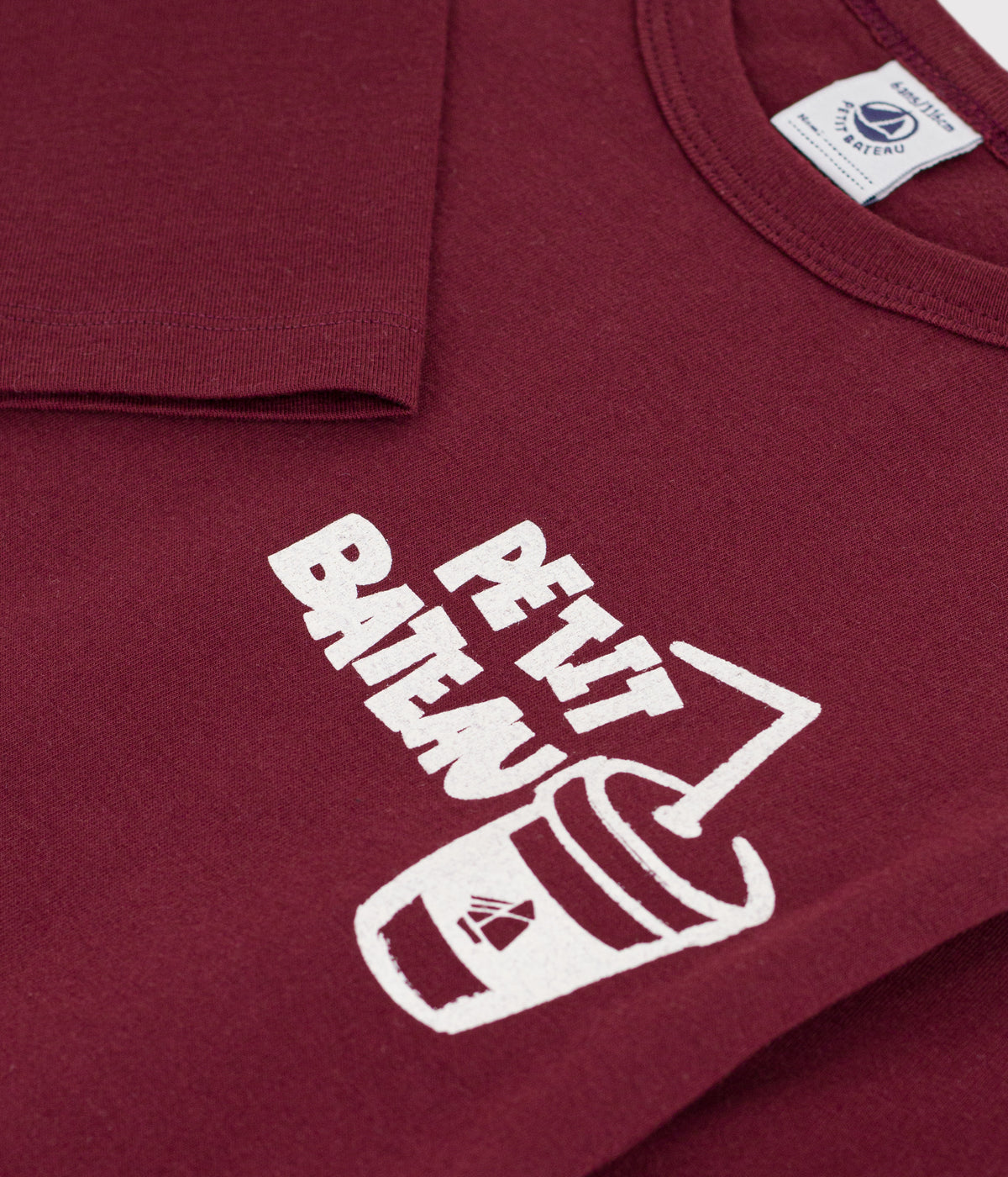 Langærmet t-shirt til drenge med print - Truffe
