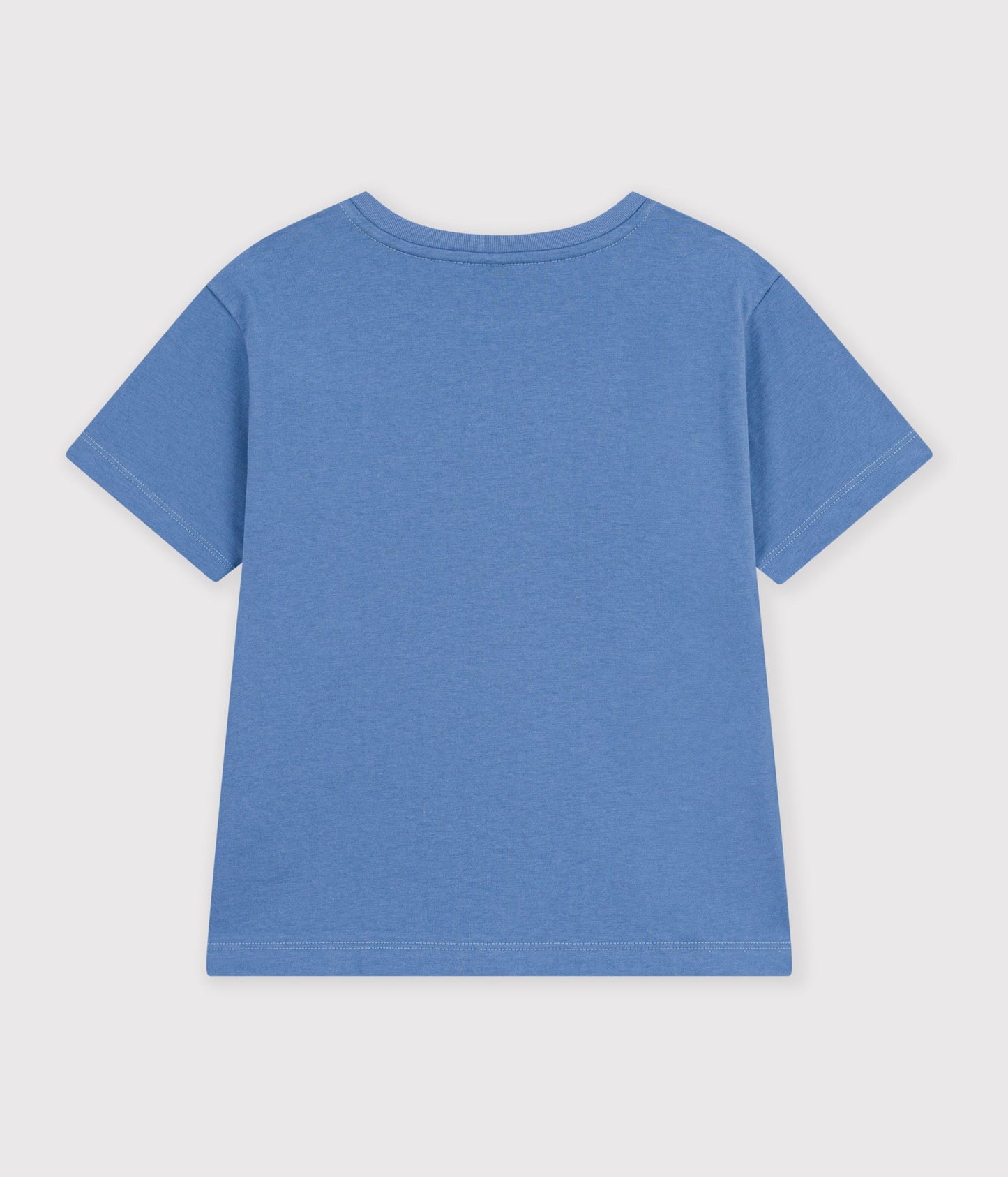 T-shirt med hvidt tryk - Riviera blå