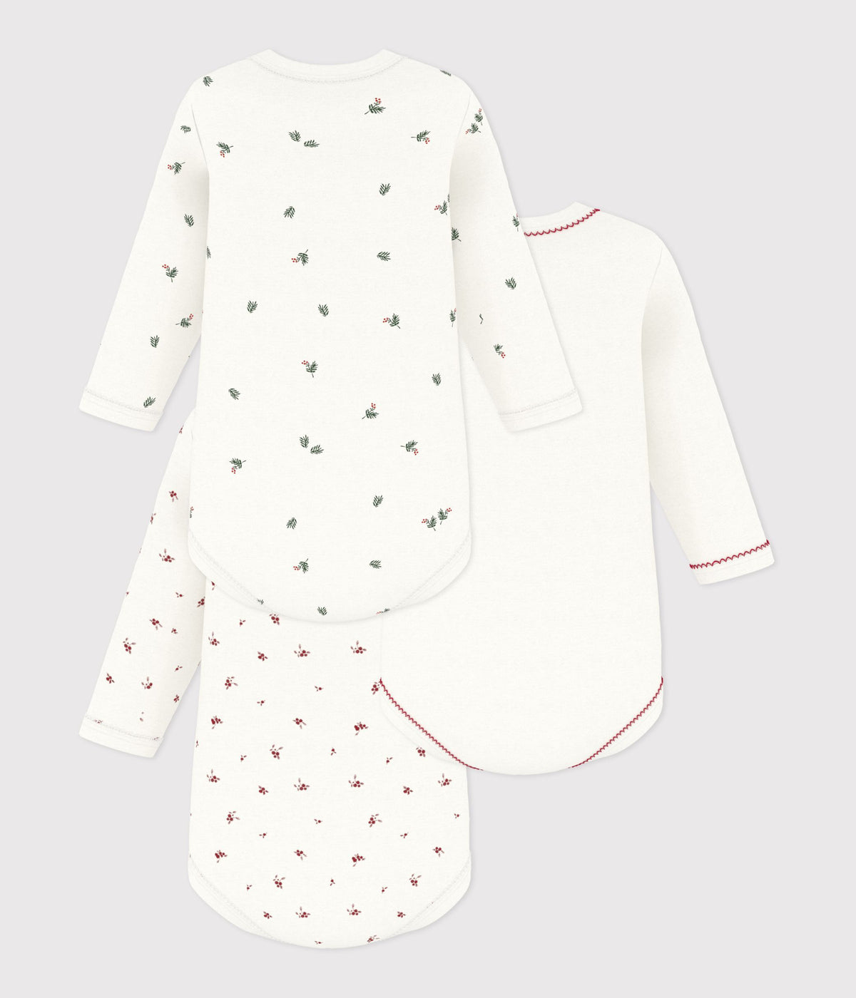 3-pak langærmede body - ensfarvet/print