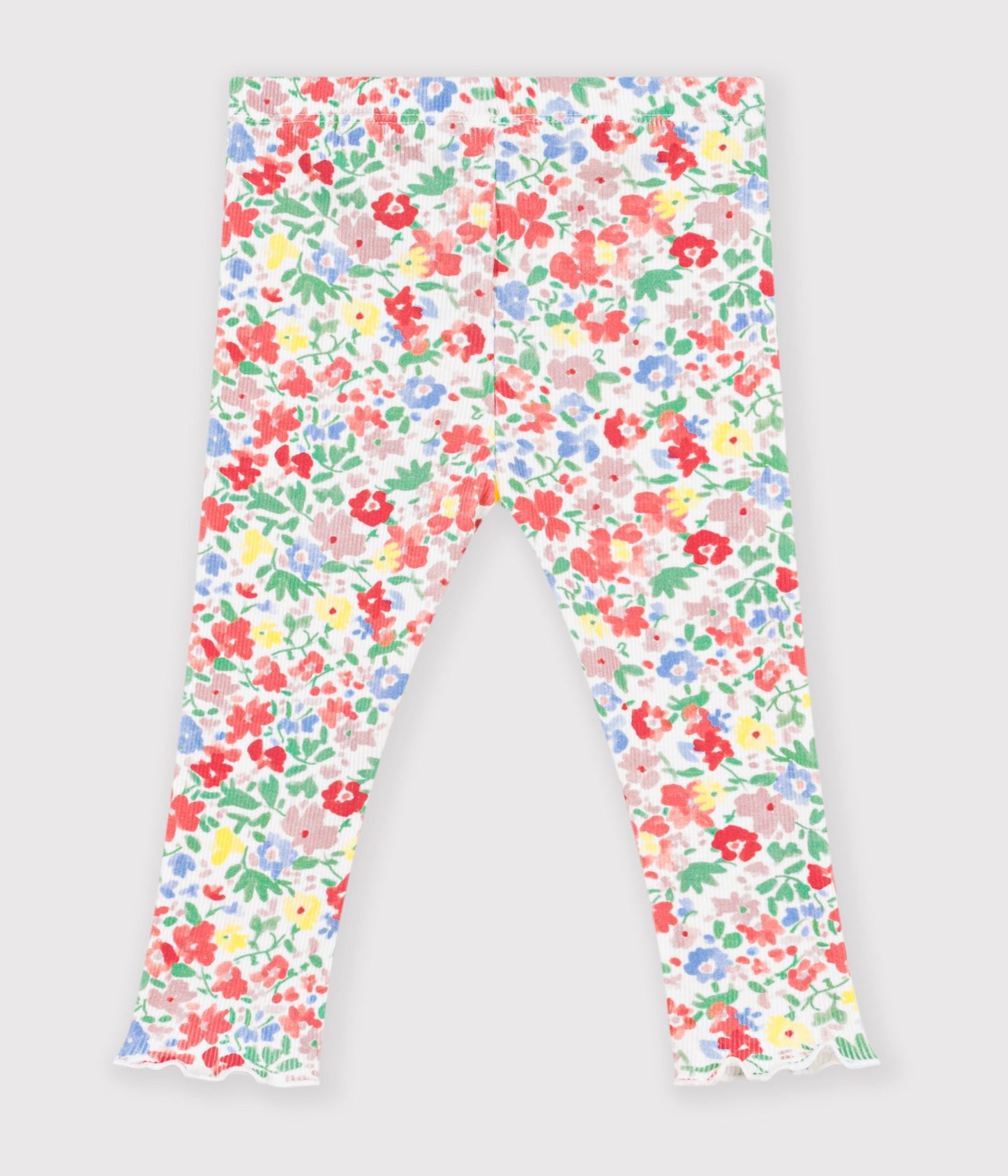 Floral printet leggins til baby