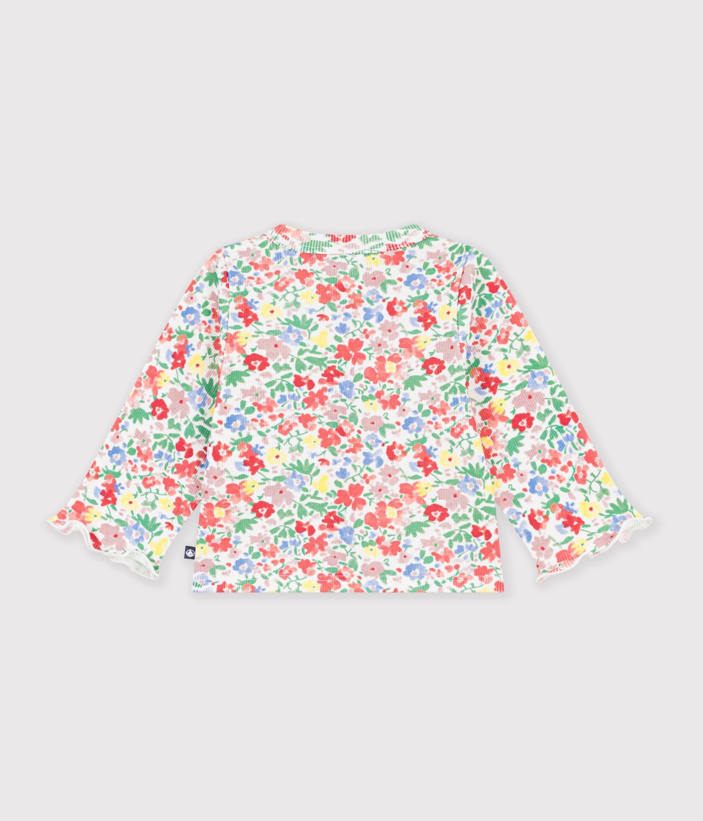 Floral printet cardigan til baby