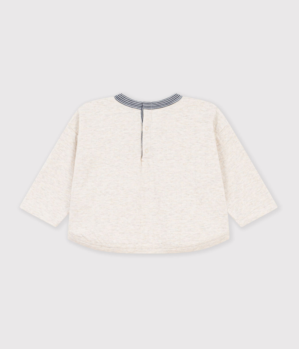 Langærmet t-shirt med milleraise kant - MONTELIMAR CHINE