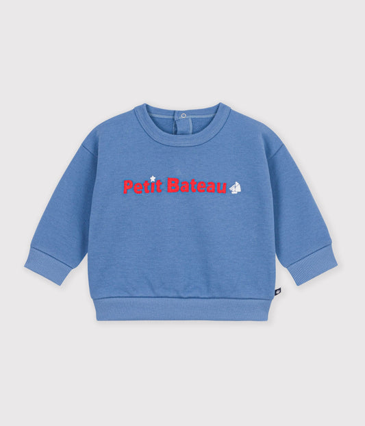Sweatshirt med rødt logo - RIVIERA blå