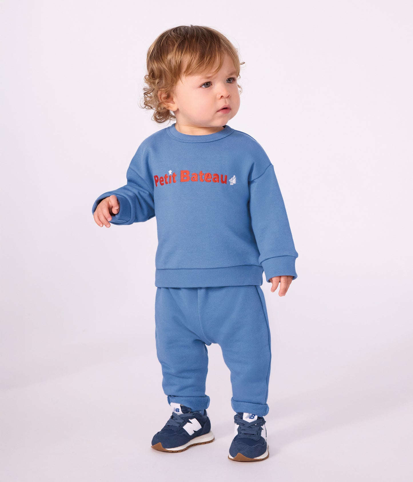 Sweatshirt med rødt logo - RIVIERA blå