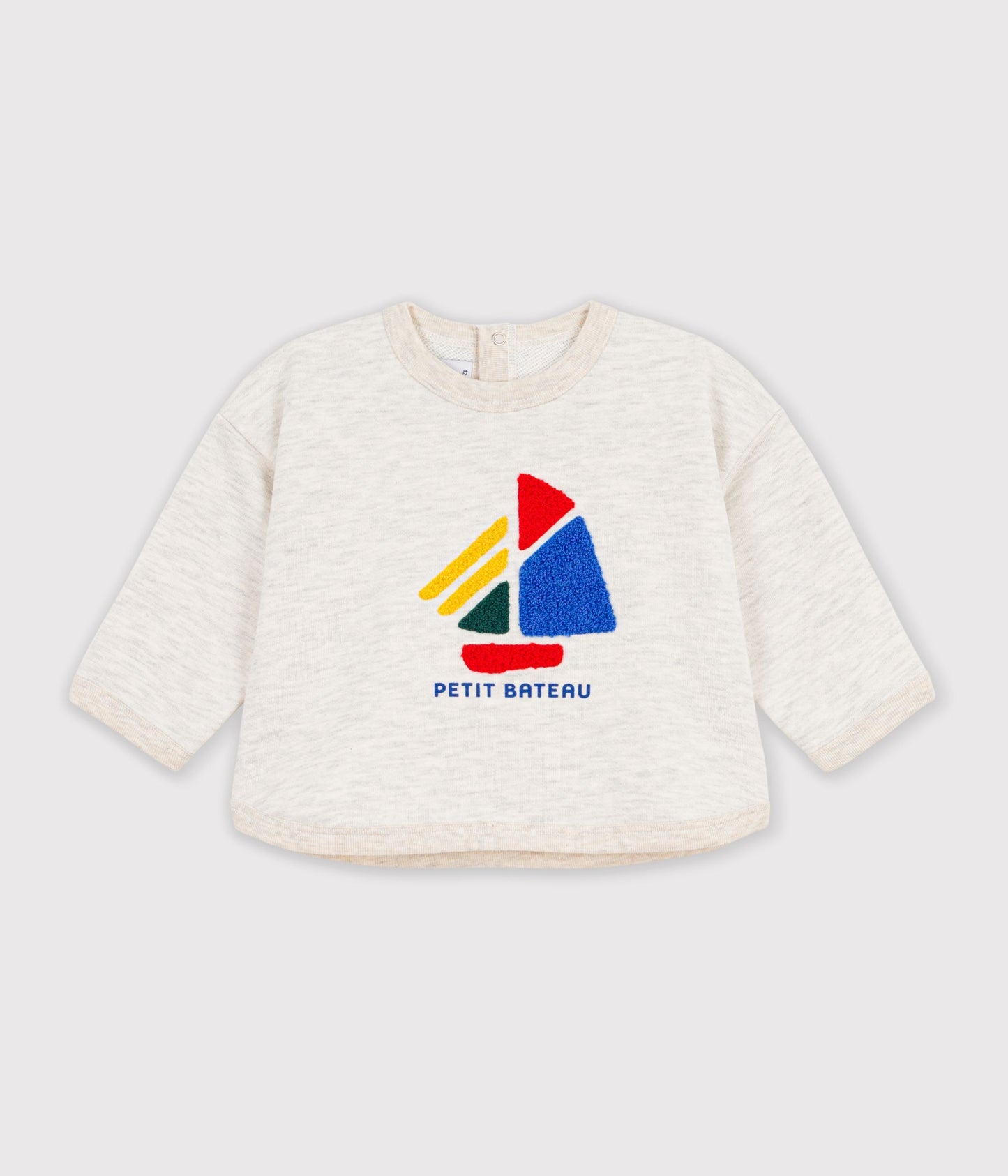 Sweatshirt med bådmønstret design - Montelimar Chine/beige