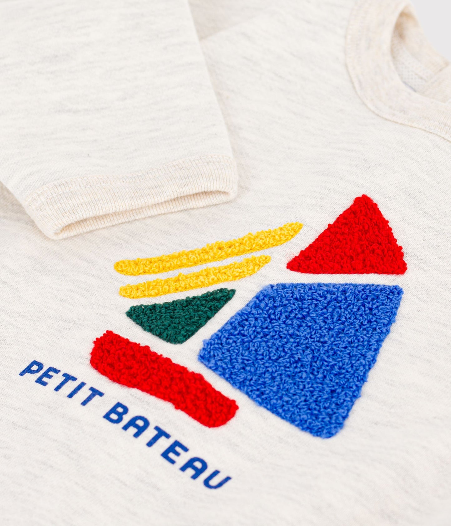 Sweatshirt med bådmønstret design - Montelimar Chine/beige