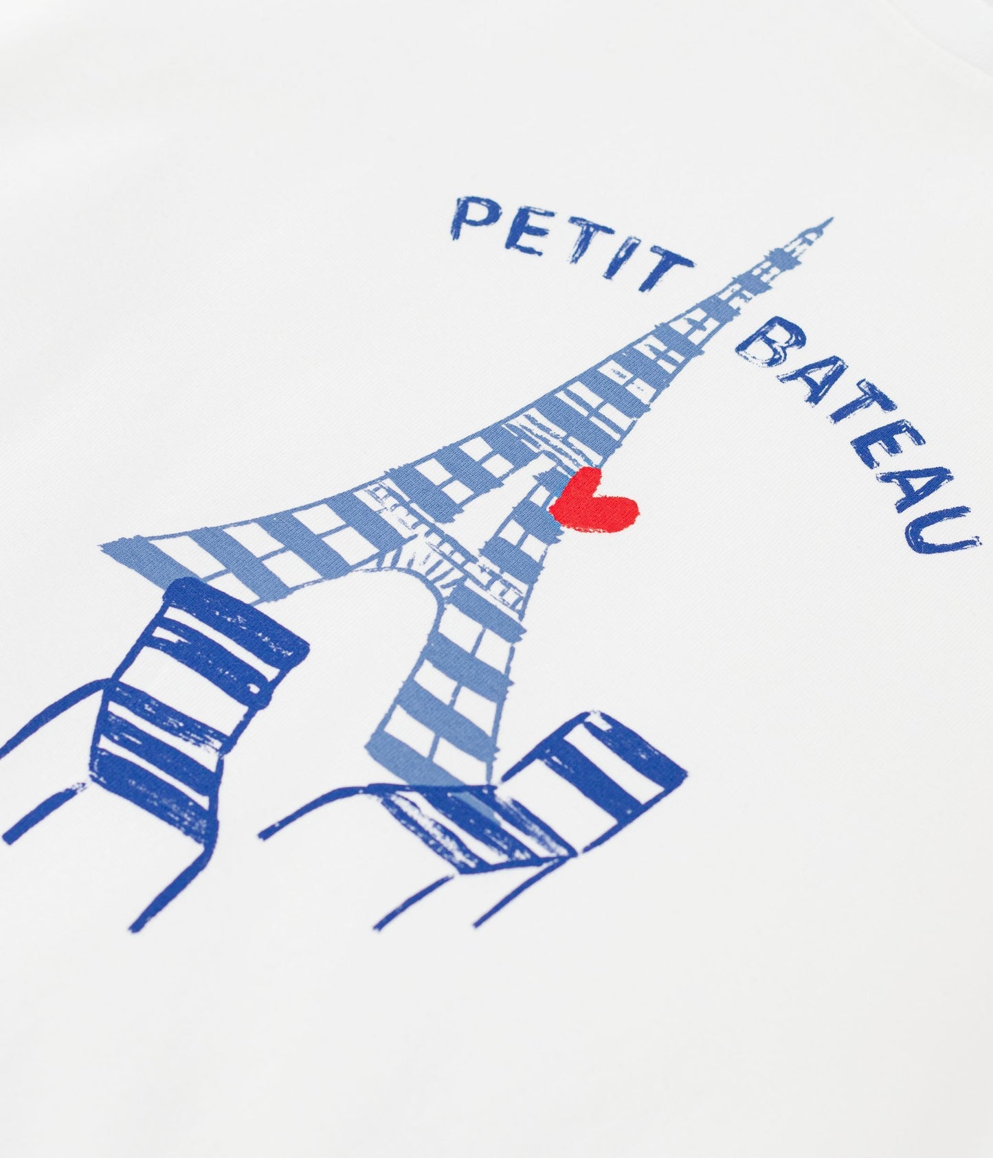 T-shirt med Paris tryk til børn - MARSHMALLOW